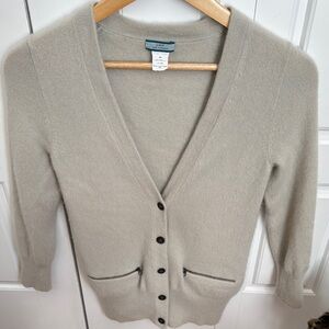Women's Beige Cardigan Sweater